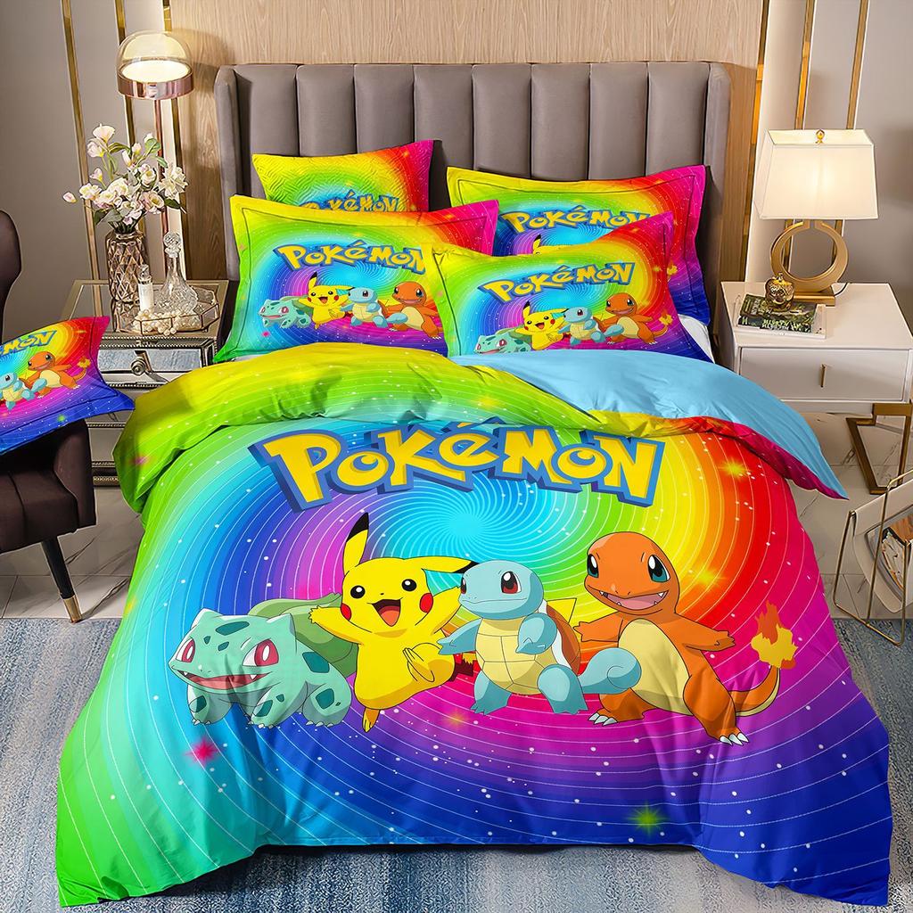 3D Printed Quilt Cover Three-Piece Set Four-Piece Set Children'S Cartoon Duvet Cover