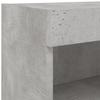 7 Piece TV Wall Unit with LED Lights Concrete Grey