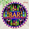 Metal Poster Wall Decor Retro Neon Aluminum Sign for Bar Cafe Courtyard