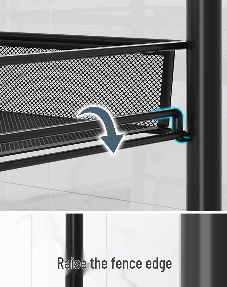 Multi-Layer Movable Kitchen Rack: Floor-Standing Storage Cart for Fruits & Vegetables