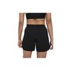 Nike Elastic Waist Solid Color Casual Straight Shorts Women Bottoms Black CZ9577-010
