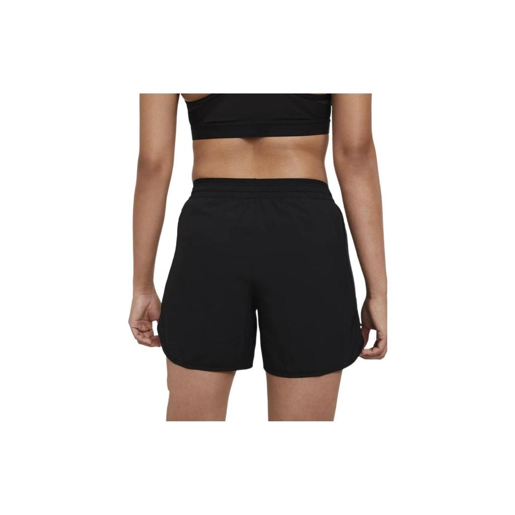 Nike Elastic Waist Solid Color Casual Straight Shorts Women Bottoms Black CZ9577-010