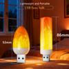 Two Styles Dynamic Flame 5V USB Flame Flame Candle Light Atmosphere Light Portable Book Lamp Camping Lighting Bedroom Decoration