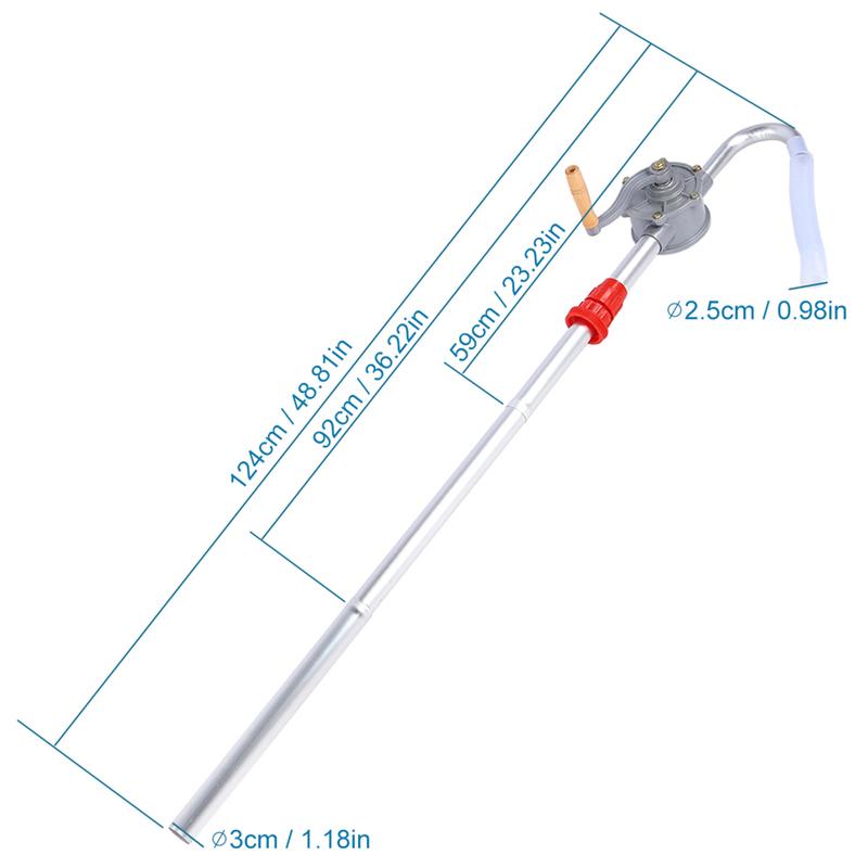 Aluminum alloy rotary hand-operated drum pump; drum pump for dispensing diesel; drum-type pump; manual oil pump; rotary oil pump