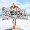 Anime Character Printed Square Microfiber Beach Towel Quick Dry Bath Towel For Shower Swimming