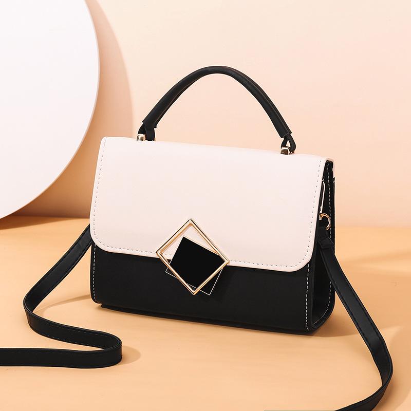 Borsa a mano piccola da donna Borsa a tracolla con design a serratura di lusso Borsa a tracolla in pelle PU di alta qualità