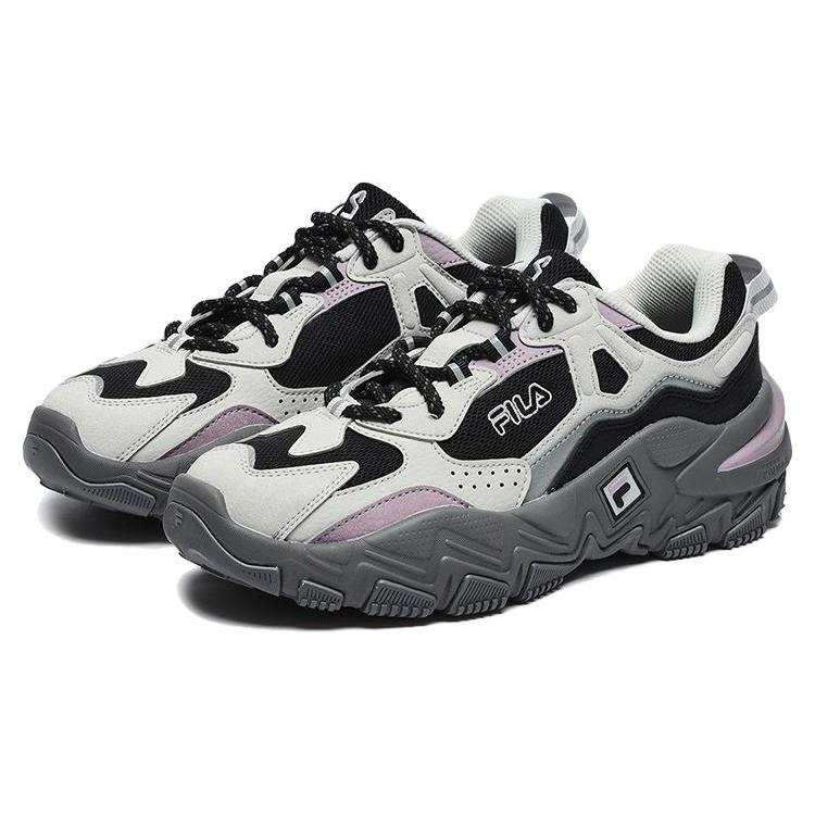 Fila Ravagement 2 Scarpe da Corsa Basse in Tessuto e Pelle Sintetica Donna Nero Grigio F12W232140LBA