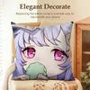 Qiqi Cute Genshin Impact Cushion Cover Natural Linen Organic Fabric DoubleSided Printing Sofa Home Decor Gift Pillow Case