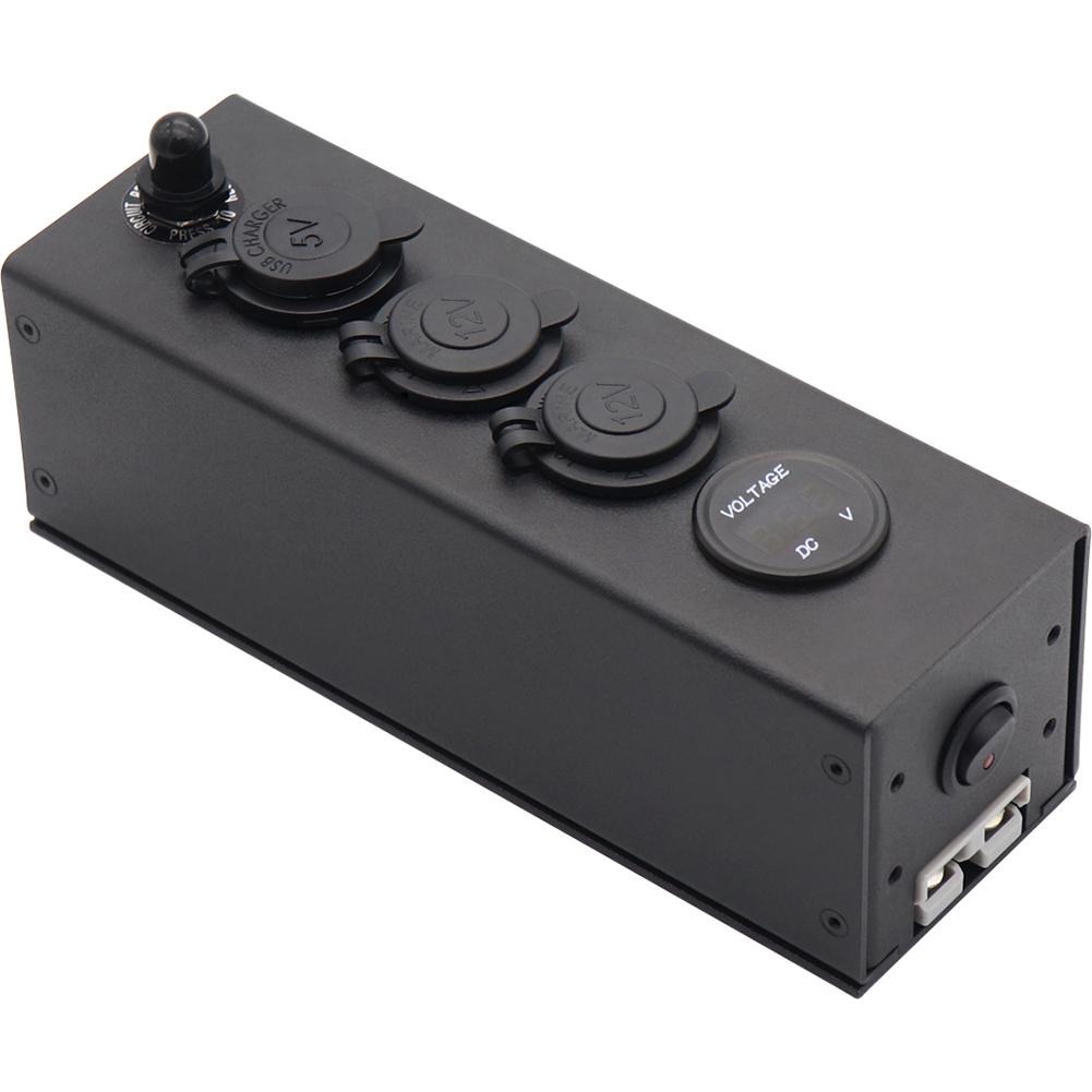 Car Power Supply Socket Box Voltmeter Charger Multi-function Power Box With Independent Switch Control Acesssories