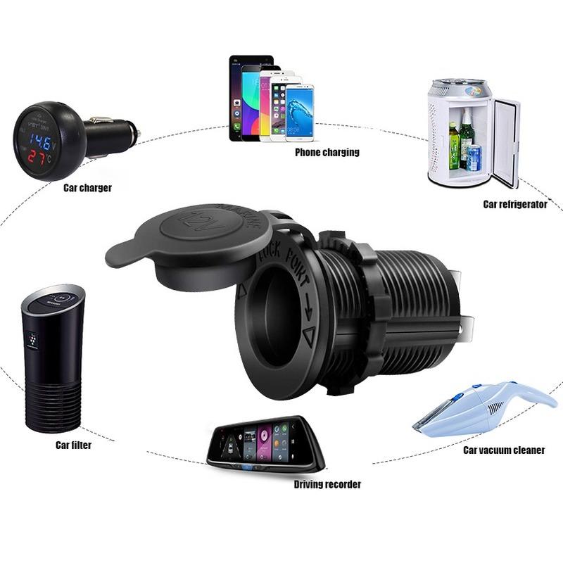 Car Accessories - Cigarette Lighter Socket 12V Waterproof Plug Car Marine Motorcycle ATV RV Lighter Power Outlet Socket Receptacle Female Seat