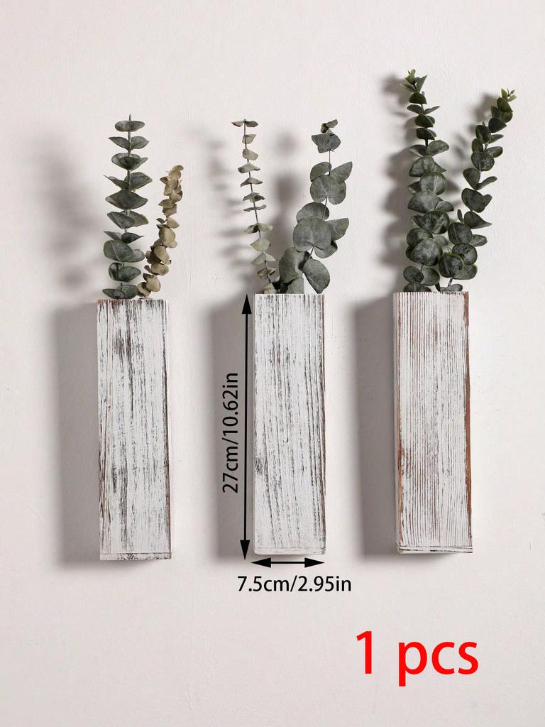 Wandpflanzer für Zimmerpflanzen Holz Wanddeko Schlafzimmer Wohnzimmer Holz Wandvasen für Trockenblumen und Kunstpflanzen