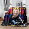 French rock star Johnny Hallyday blanket picnic blanket vintage blanket home travel bed blanket thin blanket birthday gift