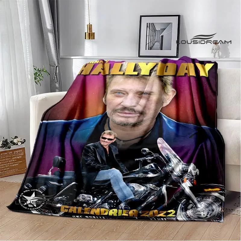 French rock star Johnny Hallyday blanket picnic blanket vintage blanket home travel bed blanket thin blanket birthday gift
