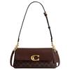 Jet 25 Classic Logo Coated Canvas And Leather Crossbody Bag Medium Women Bags Maple-Brown CBA83-B4YDT