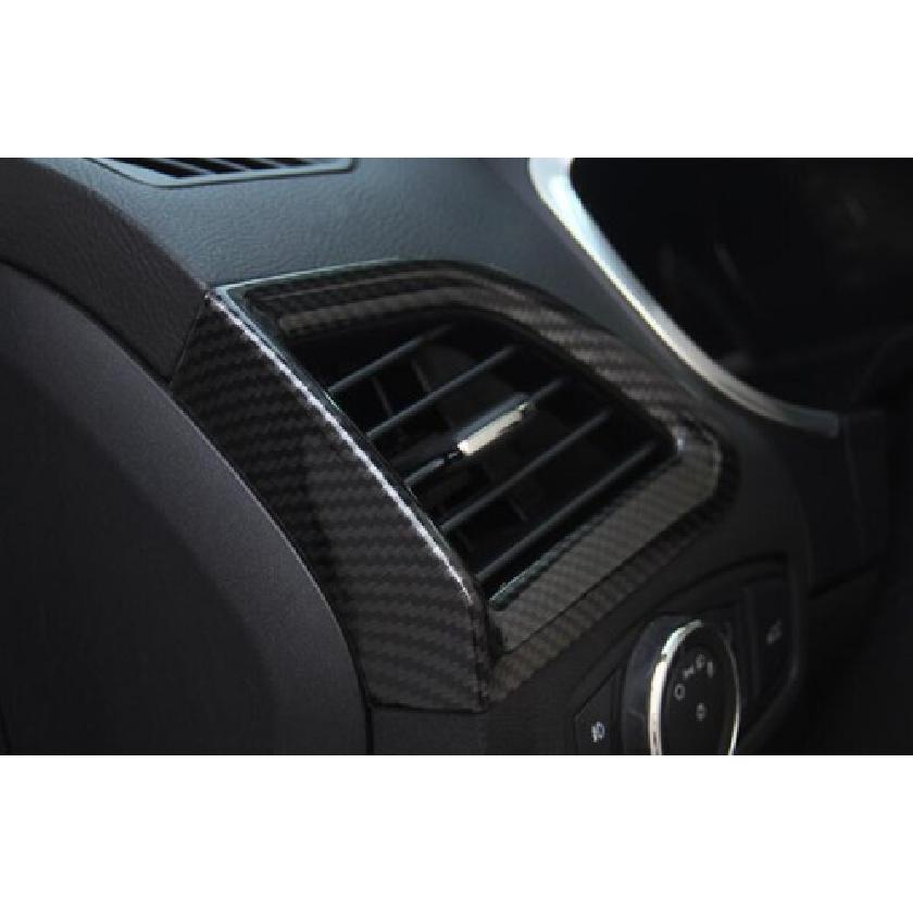 Carbon Fiber L&R AC Air Outlet Vent Fit For Ford Edge 2015 2016- Cover Trim