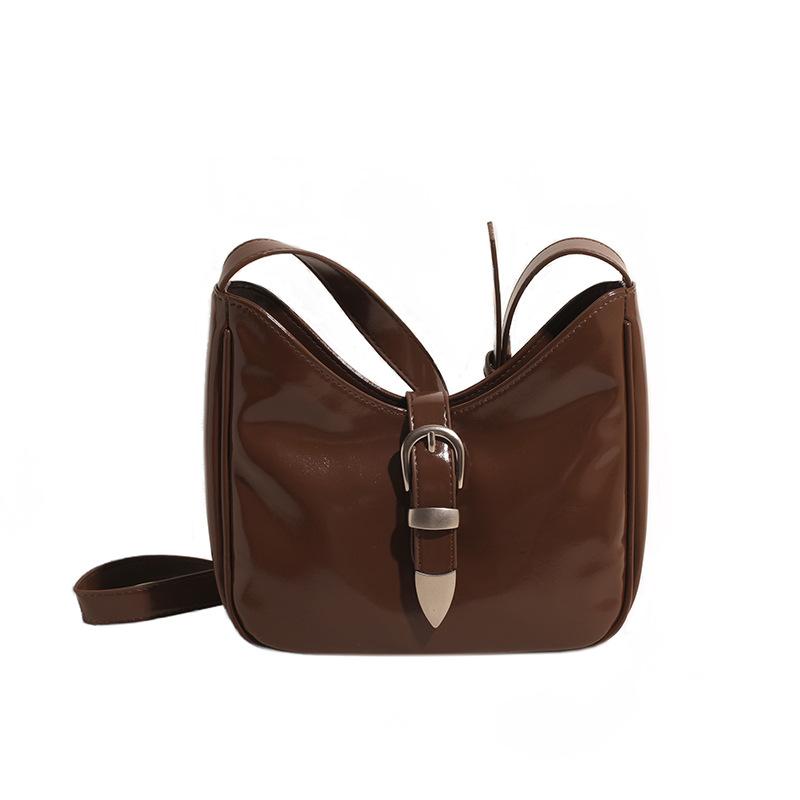 

Сумка через плечо Сумка на плечо Модная сумка Новая повседневная сумка Однотонная сумка кофейный