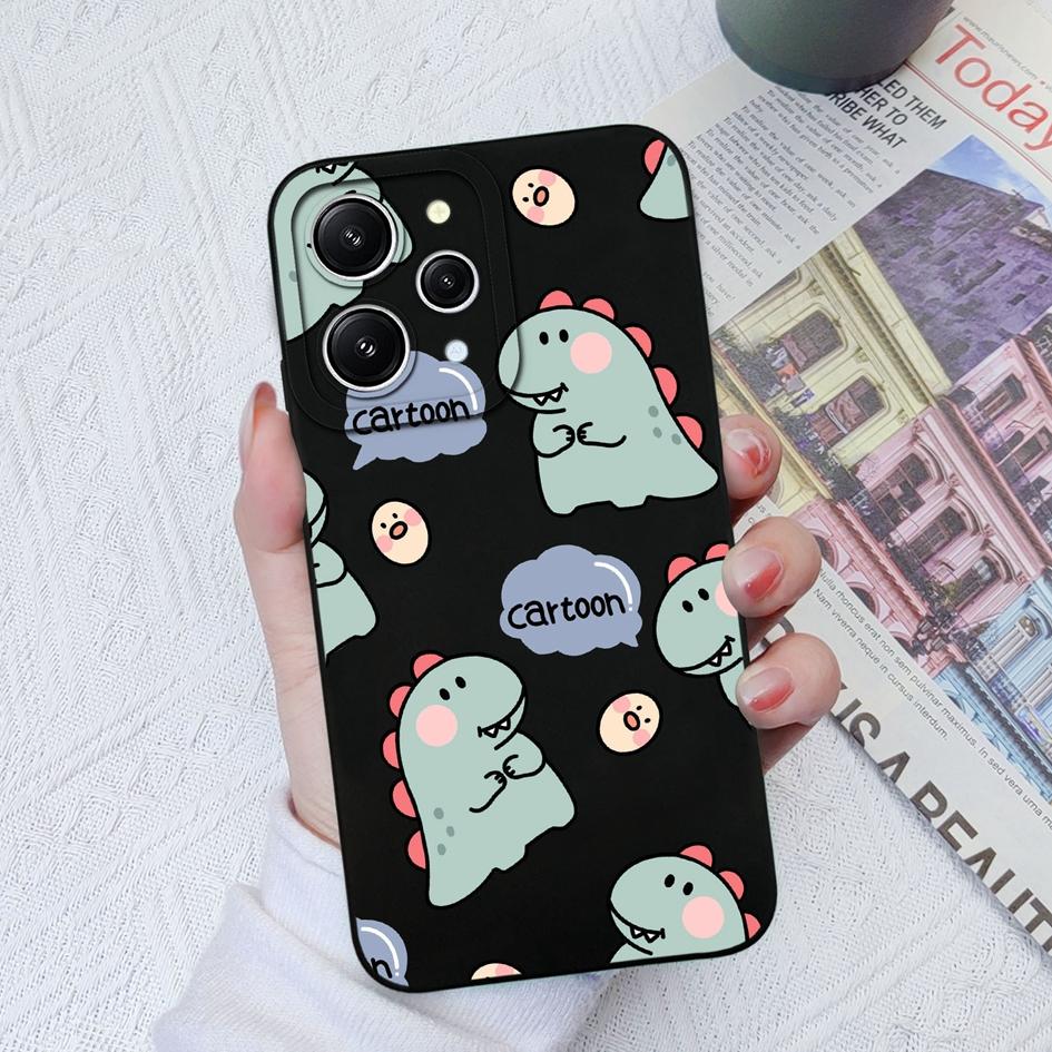 For Xiaomi Redmi 12 A1+ A2+ 4A 5A 6A 7A 8A 9A K30 K40 K50 Case Back Cover Cute Dinosaur Matte Soft Silicone Shockproof Protective For Redmi Bumpers