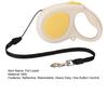 Retractable Dog Leash 16Ft Heavy Duty Nylon Rope Tangle-free Pet Leash Reflective Dog Leash with Handle One Button Control for Small Medium Dogs Walks