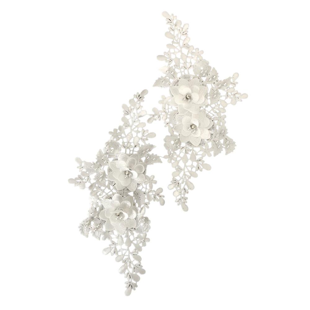 

3D Rhinestone Lace Fabric Applique Multicolor DIY Sewing Corsage Accessories DIY Sewing