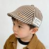 Gestrickte Baby-Barettmütze mit Buchstabenstickerei, Schirmmütze, Newsboy-Mütze für 5 bis 24 Monate Baby