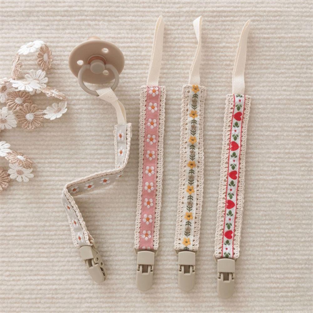 Adjustable Baby Cloth Pacifier Chain Ethnic Style Nipple Holder Clips Soother Holder  Children