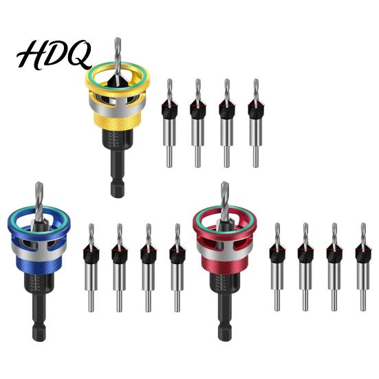 Adjustable Depth Stop Drill Bits Degree Wrench Spiral Flute Hex 82 Countersink Bit HSS M2 High Speed