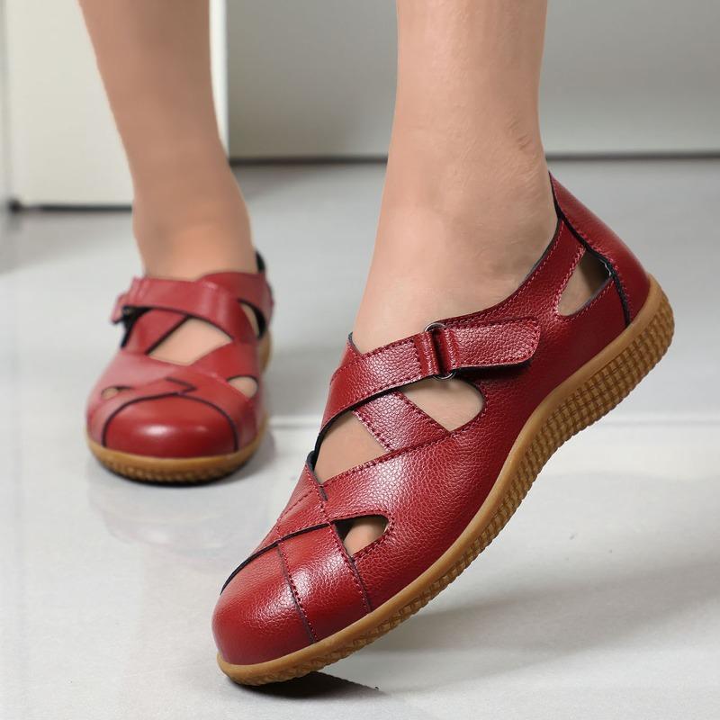 36-43 Summer Women's Hollow-out  Closed-toe Sandals Womens Closed Toe Sandals