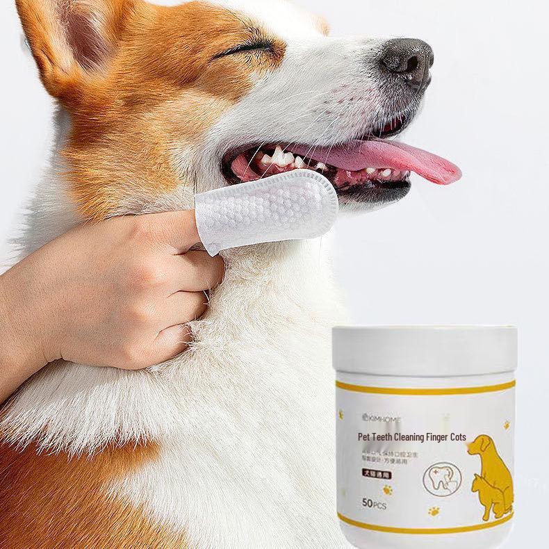 Pet Oral Cleaning Finger Sleeves - Disposable Gloves for Cat and Dog Teeth Cleaning