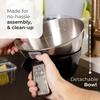 Digital Kitchen Food Scale with Bowl - 11lb Grams Ounces - Removable Dishwasher-Safe Mixing Bowl - Black