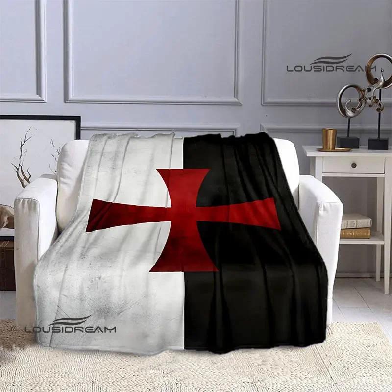 Kreuzzug Kreuz Templer Ritter Bedruckte Decke Flansch warme Decke Bettwäsche Picknickdecken Home Travel Born Geburtstagsgeschenk