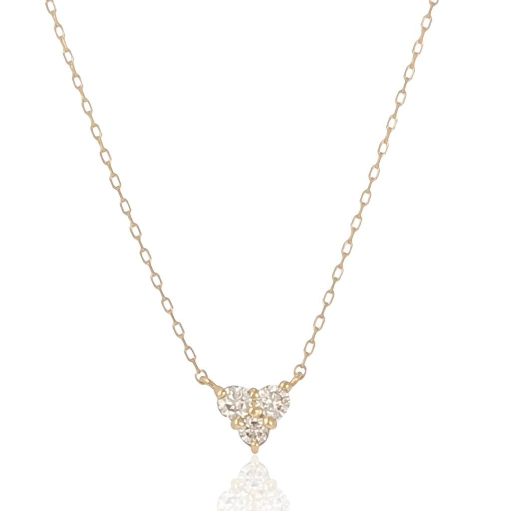 18K Yellow Gold Diamond Necklace DN16384BYG with Exclusive Box [D Collection] 0.1ct