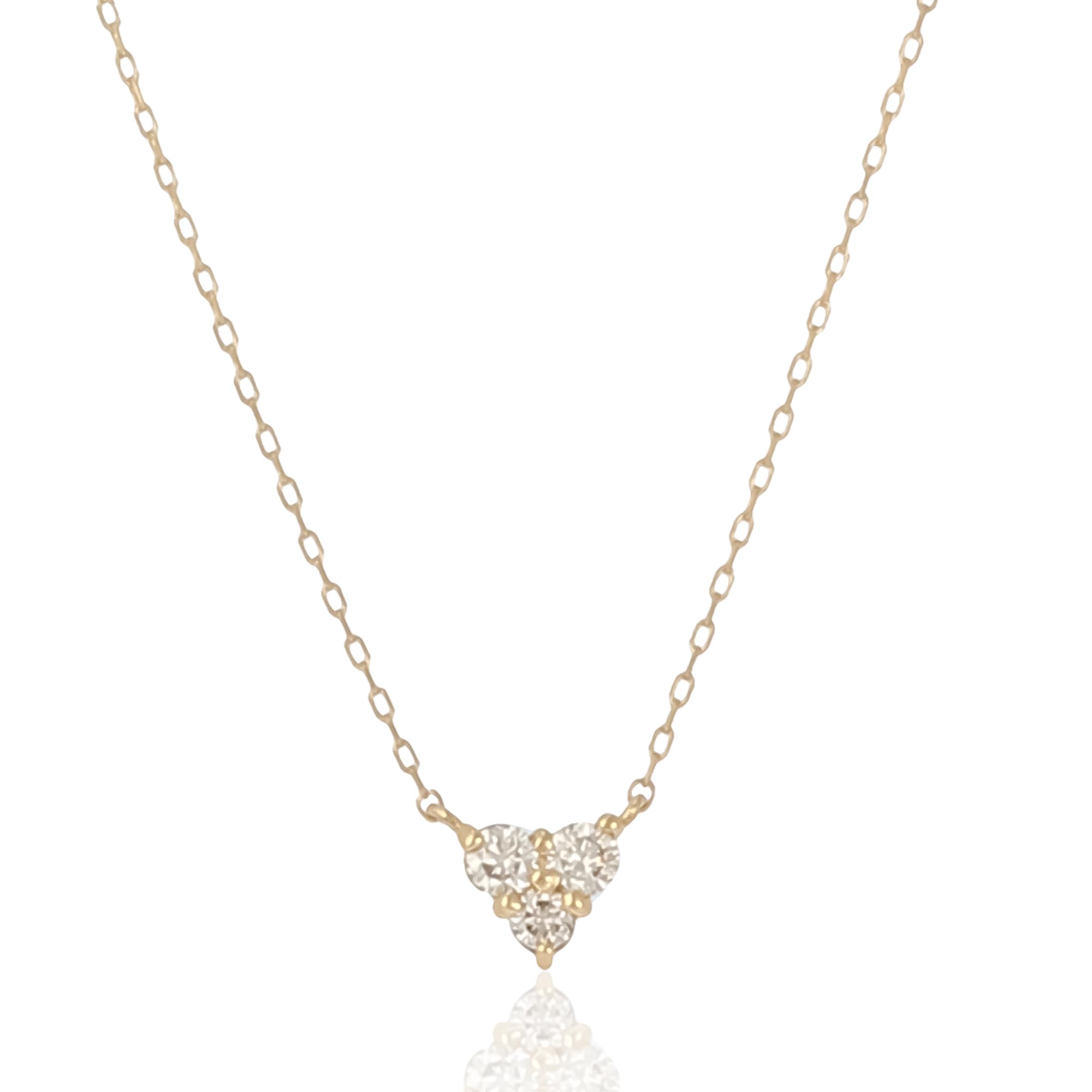

18K Yellow Gold Diamond Necklace DN16384BYG with Exclusive Box [D Collection] 0.1ct