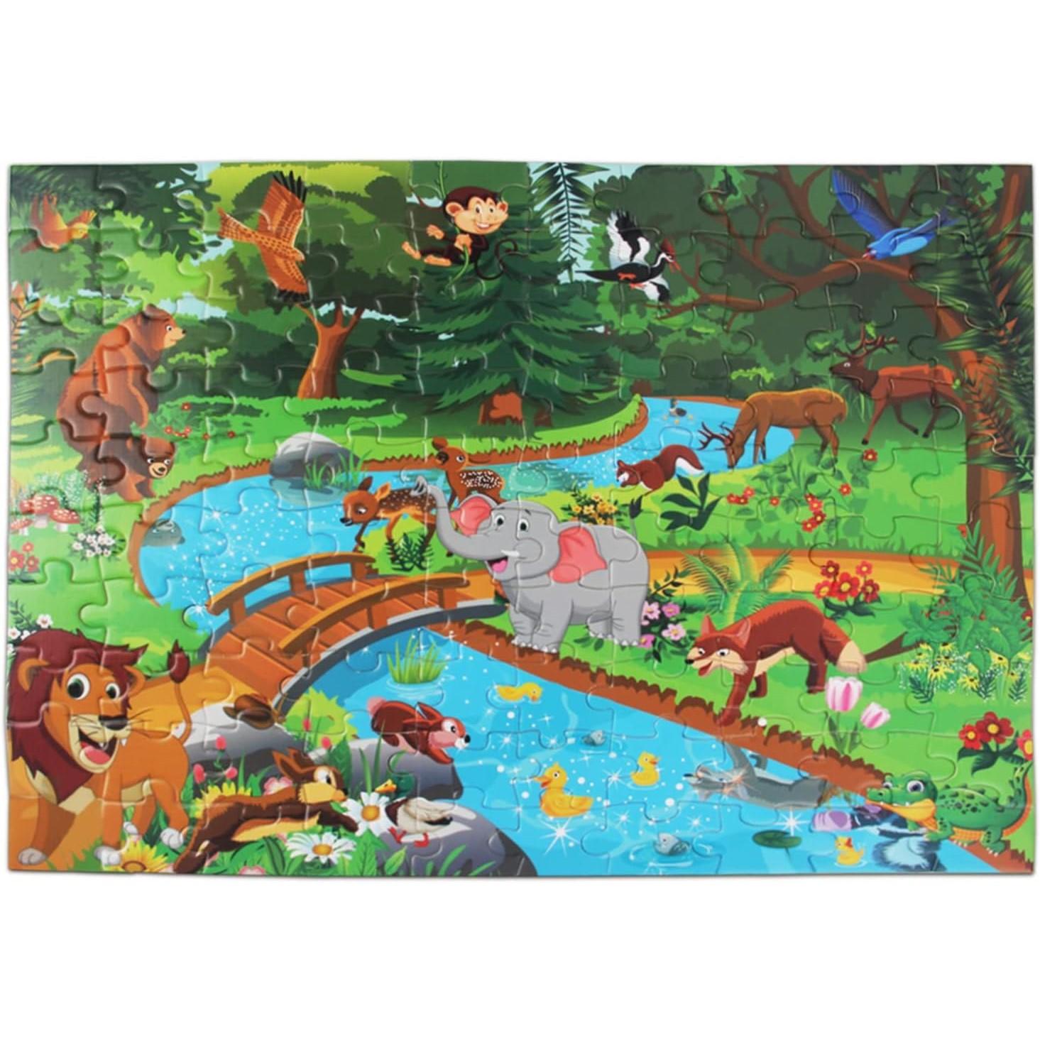

100 Pieces Animal Dinosaur Ocean Theme Jigsaw Puzzles, Toys Preschool, Present For Birthday Christmas Halloween Thanksgiving