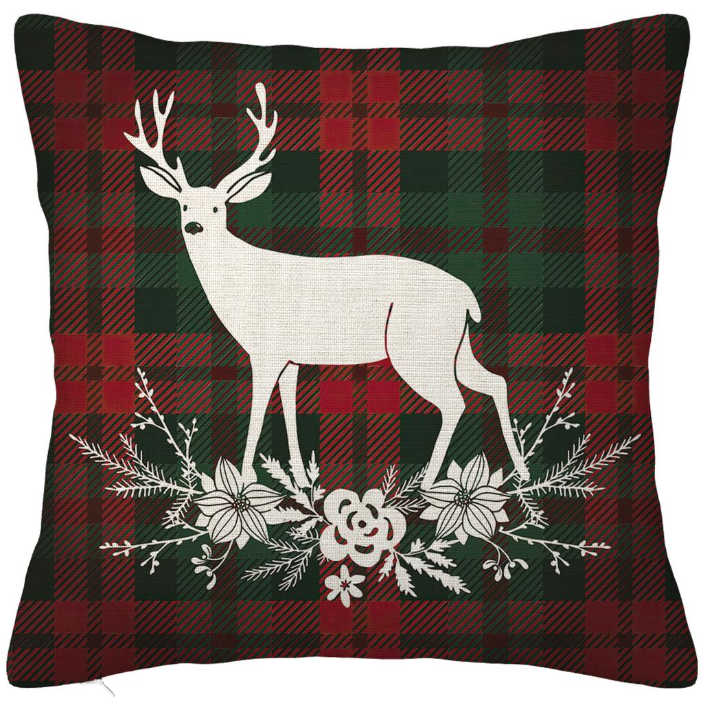 Christmas decoration red and green faro plaid pillowcase home decoration living room sofa cushion cover 50*50 40*40 45*45 60*60