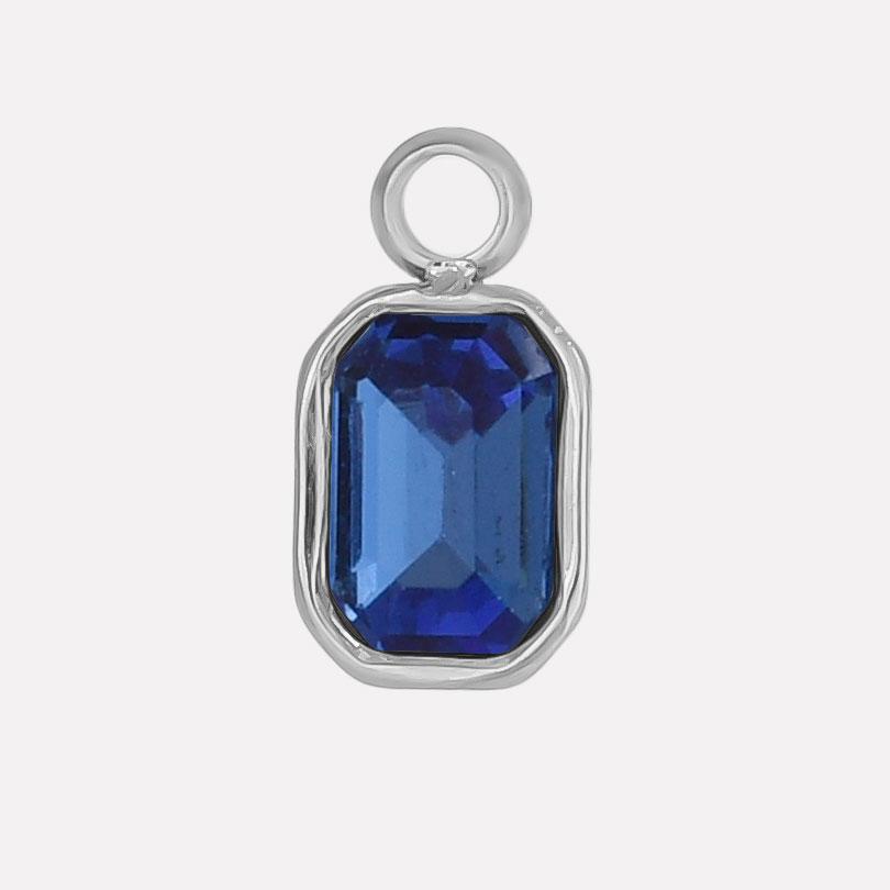 6pcs Different Color Stainless Steel Rectangle Charms For Jewelry Making Supplies Luxury Glass Stone Pendant Charm DIY Earrings