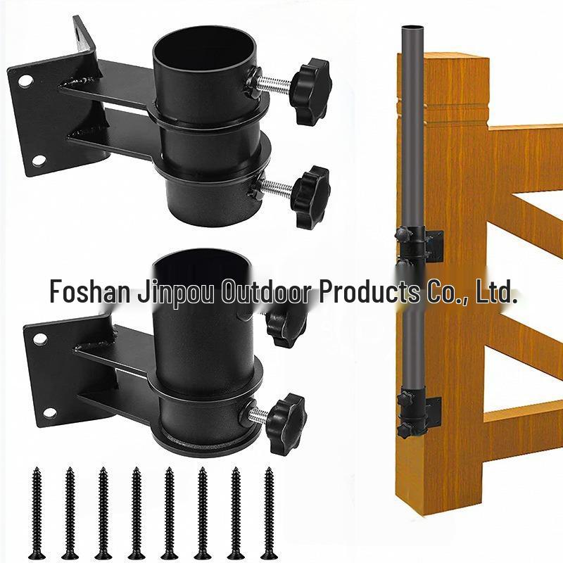 Ground Insert Iron Umbrella Stand - Universal Carbon Steel Umbrella Pole Holder and Fixing Base for Outdoor Use