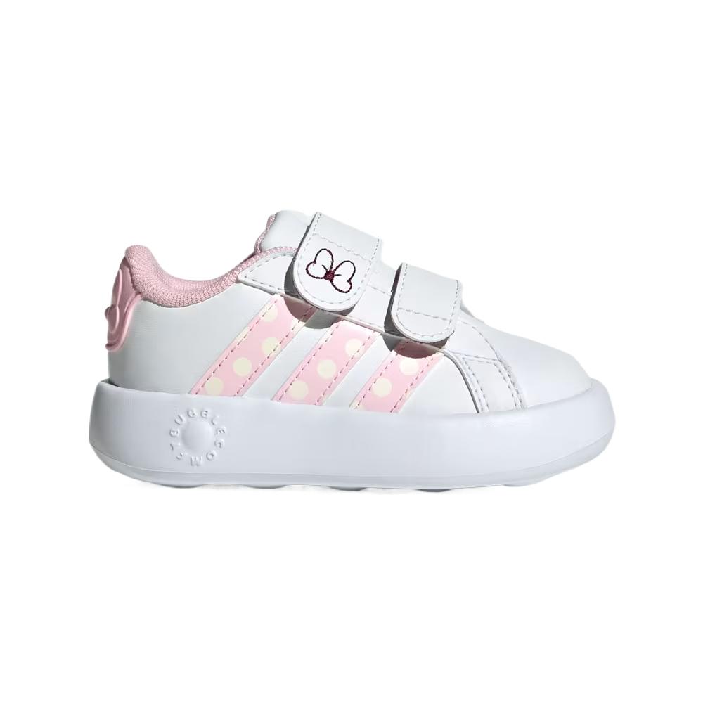 Disney X Adidas Grand Court I Minnie Mouse - Pink Polka Dots Baby Sneakers White Cloud-White Clear-Pink JR8130