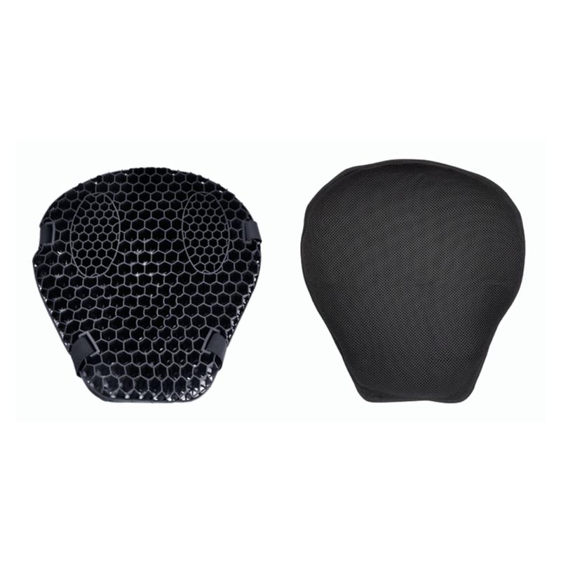 

Gel Infused Motorcycle Seat Pad with 3D Airflows Design Heat Protection & Spine Support Seat Cushion Suitable for Summer 1