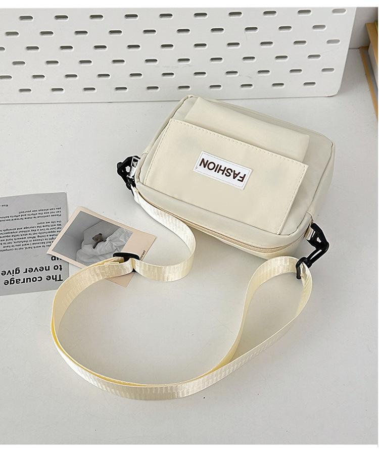 Nylon cloth messenger bag college student leisure sports small backpack single shoulder travel street Internet celebrity wide shoulder strap small