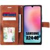 Case for Samsung Galaxy A24 - BOOLING - Leather Effect - 2 Tempered Glasses - Kickstand - Wireless Charging