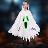 Children Ghost Skeleton Cape With Night Glow For Theater And Cosplay