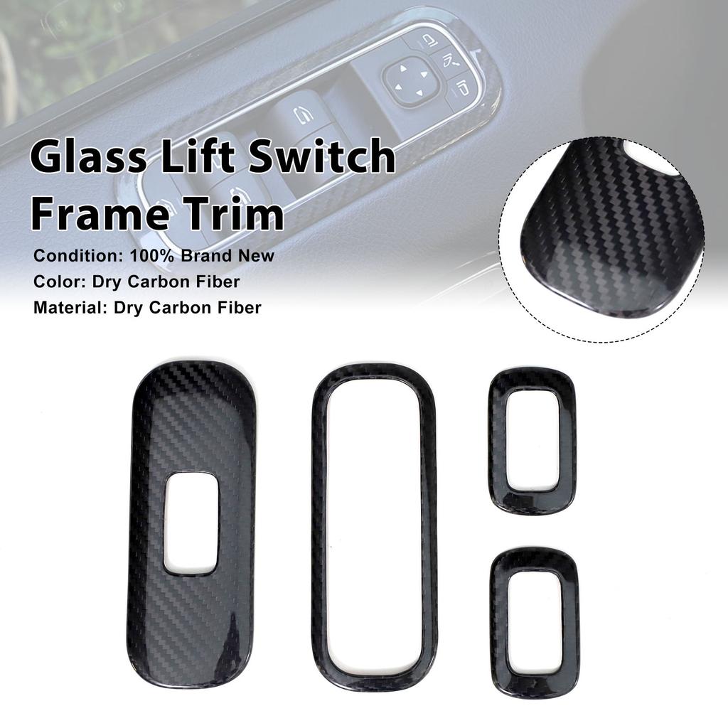 Carbon Fiber Glass Lift Switch Frame Trim Fit Benz G-Class W464 W465 2019-2026