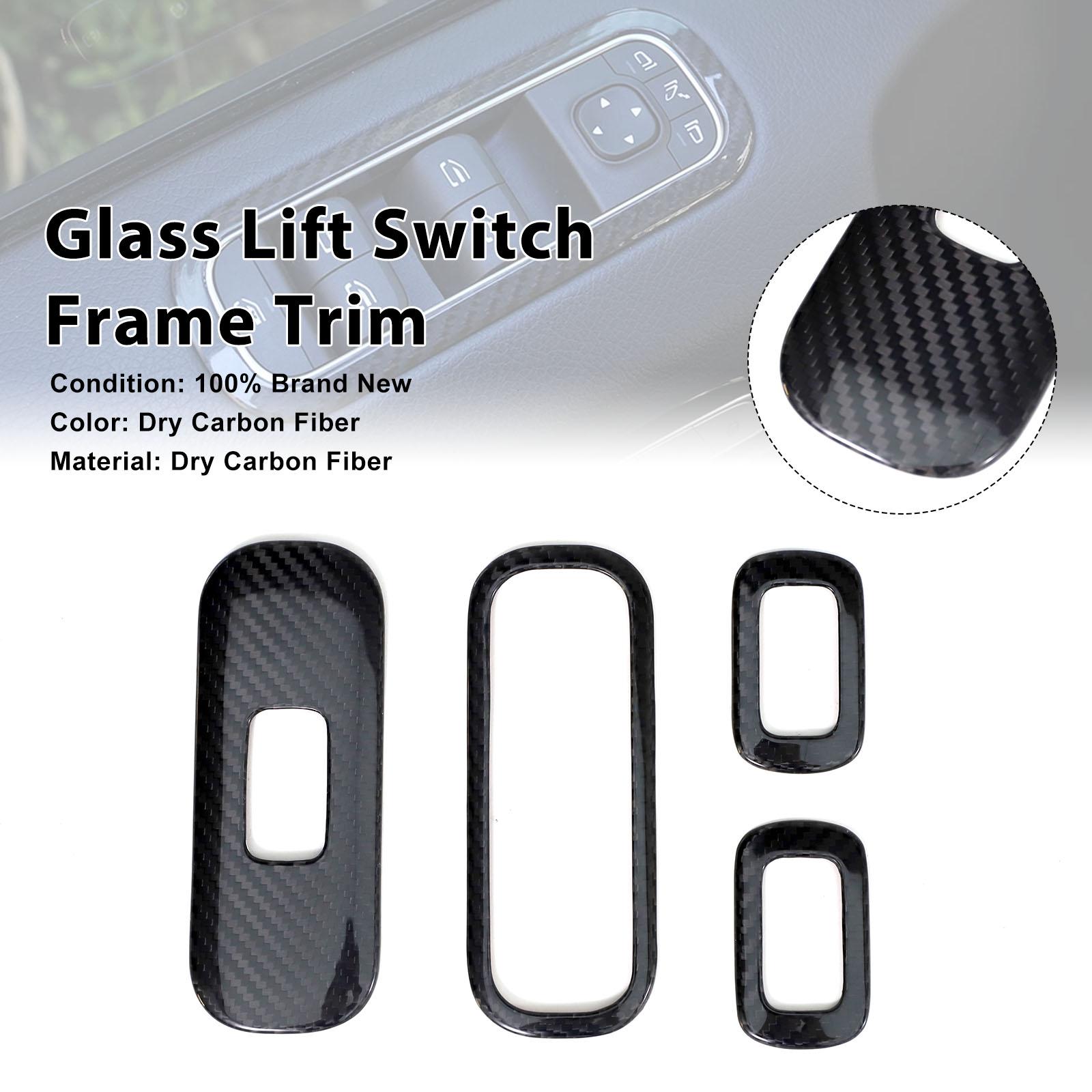 Carbon Fiber Glass Lift Switch Frame Trim Fit Benz G-Class W464 W465 2019-2026