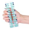 Gel Nail Stickers Full Cover Self Adhesive French Manicure Strips Quick Apply No UV Light Required with Nail File Stick