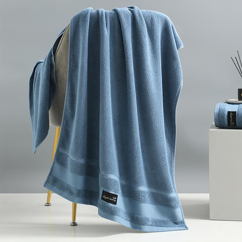 Cotton Bath Towel Household Thickened Enlarged Solid Rectangle Broken Gear 70*140 Five-Star Hotel Pure Cotton Large Adult 14070cm&Standard
