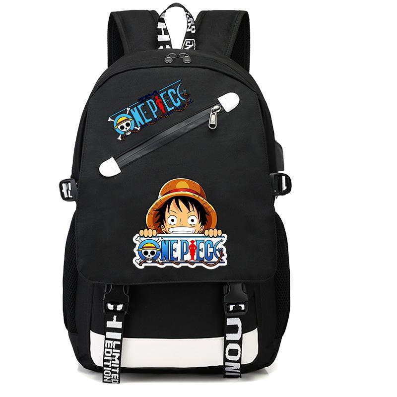 Anime One Piece Backpack for Boy Girl Back To School Bookbag Large Capacity Student Bookbag Men Women Travel Bag Mochila