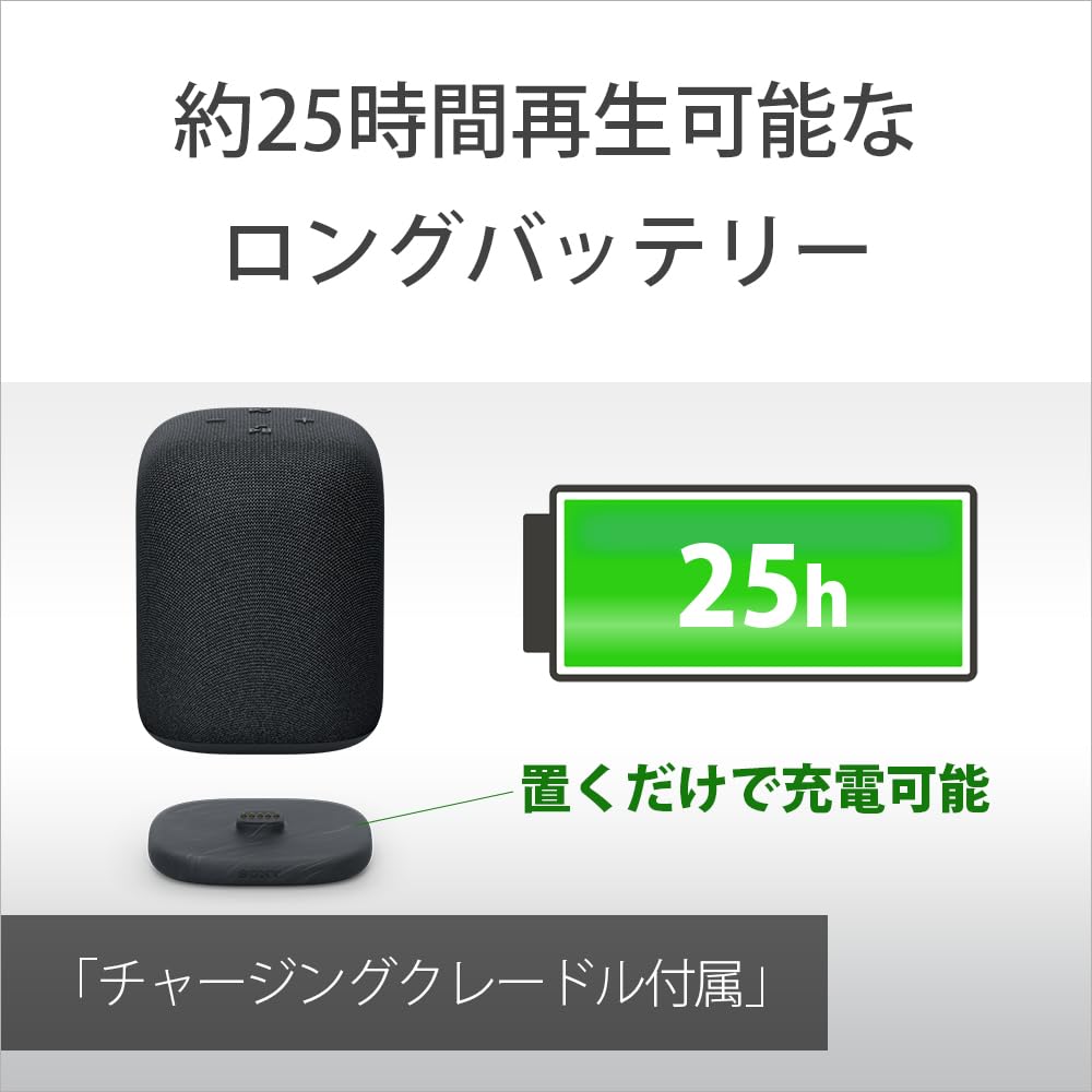 Sony LinkBuds Speaker Bluetooth Compact Clear Long Battery Strap HC Light Gray Speaker, Body, Sound, 25-Hour Life, Water-Resistant, Included, SRS-LS1