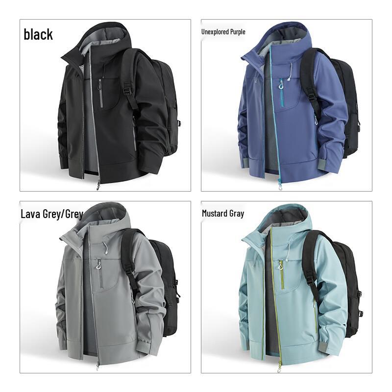 Baleno Men's S&K Series Hooded Water-Repellent Windproof Jacket