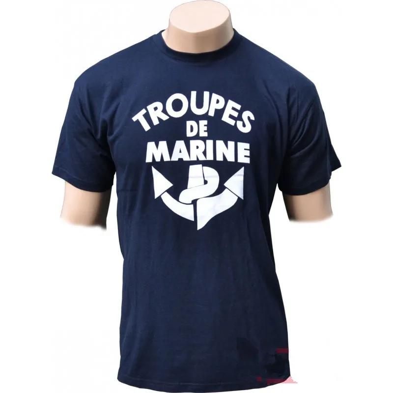 

French Army Troupes De Marine Men T-Shirt Short Sleeve Casual Cotton O-Neck Shirts S