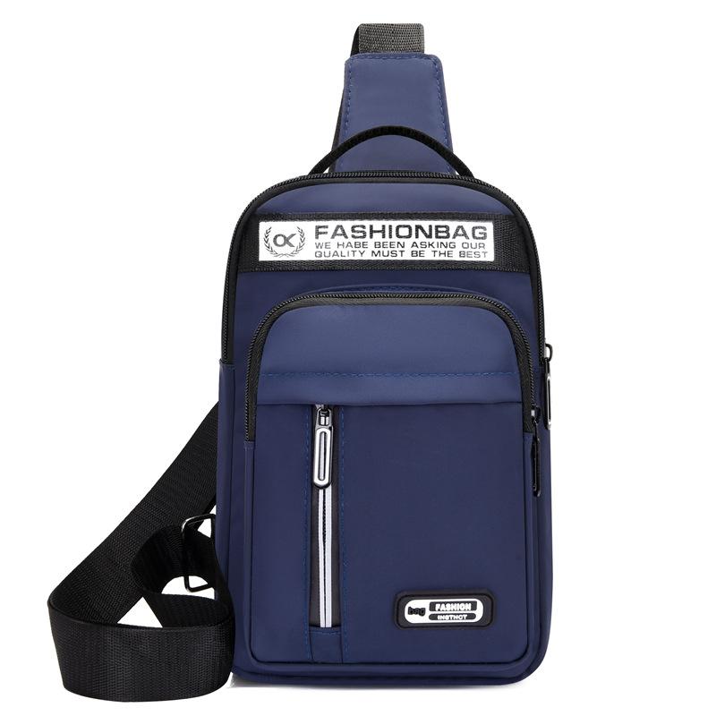 Geantă de piept pentru bărbați, simplă, de mare capacitate, de călătorie în aer liber, geantă de umăr, modă casual, geantă de piept multifuncțională